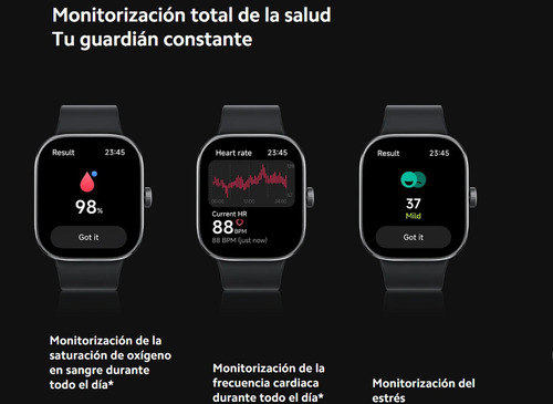 Redmi Watch 4 Obsidian Black - Negro Version Global Bisel Gris oscuro