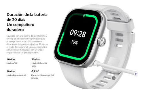 Redmi Watch 4 Obsidian Black - Negro Version Global Bisel Gris oscuro